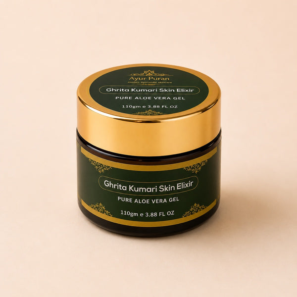AyurPuran Ghrita Kumari Skin Elixir aloe vera pack