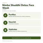 AyurPuran Nimba Shuddhi Detox Face Wash: purifies, nourish, hydrates, as printed on the pack