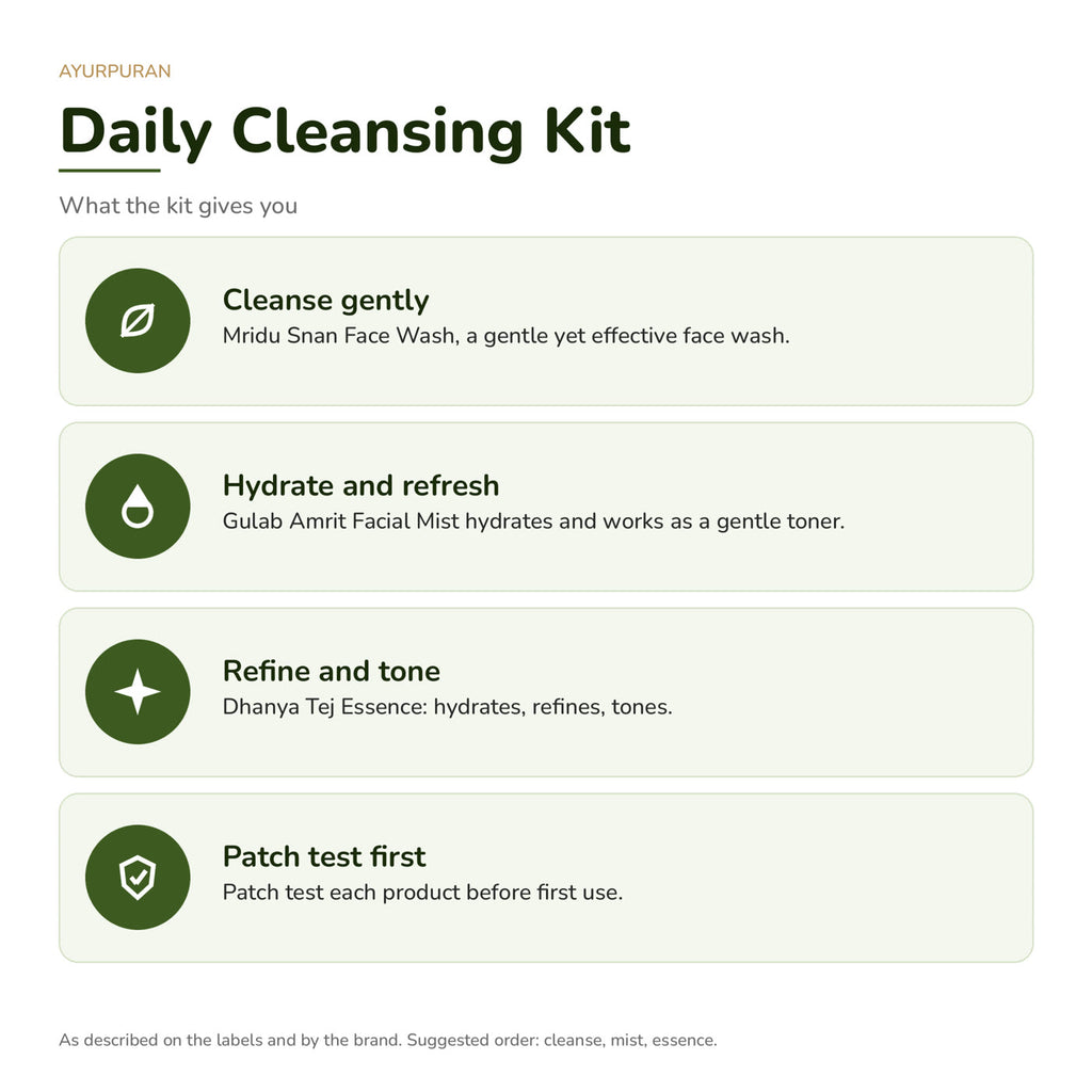 AyurPuran Daily Cleansing Kit benefits: what the kit gives you